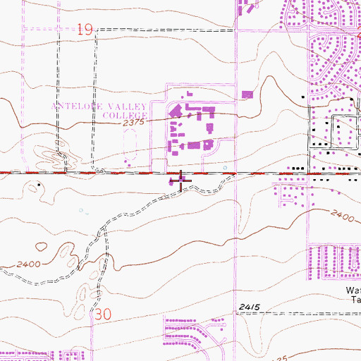 Topographic Map of Bethel Christian School, CA