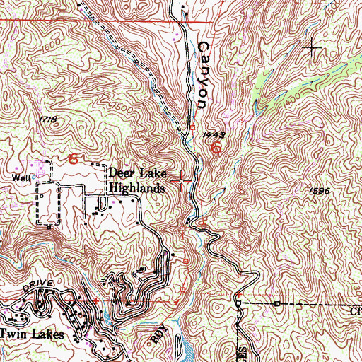 Topographic Map of Browns Creek Park, CA