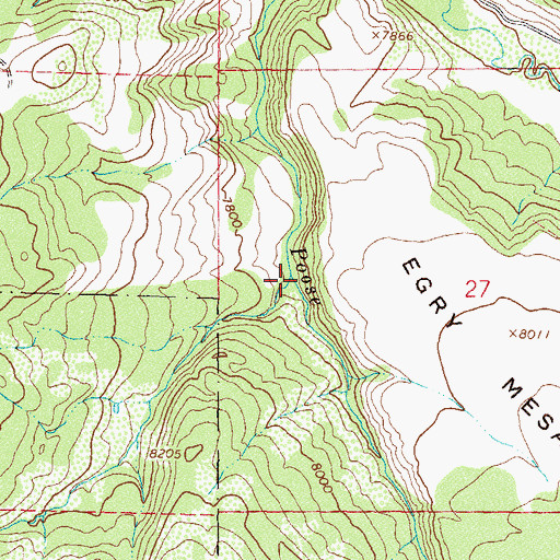 Topographic Map of Cyclone Creek, CO