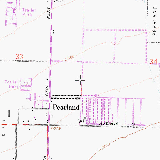 Topographic Map of Chaparral Elementary School, CA