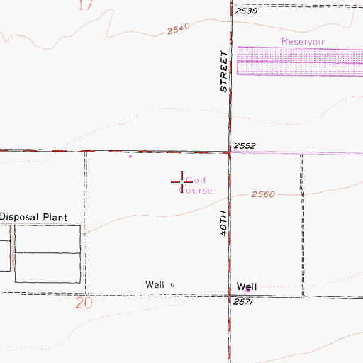Topographic Map of Desert Aire Golf Course, CA