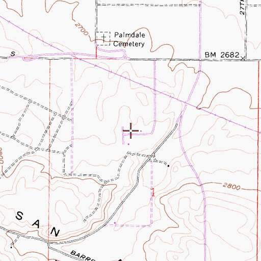 Topographic Map of Desert Lawn Memorial Park, CA
