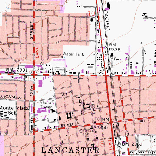 Topographic Map of Domenico School, CA
