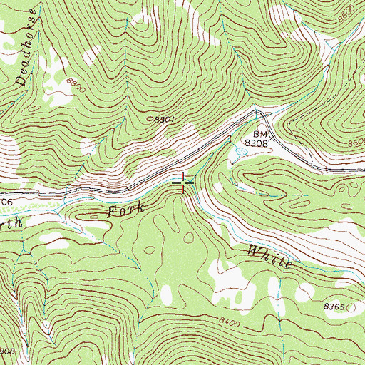 Topographic Map of Snell Creek, CO