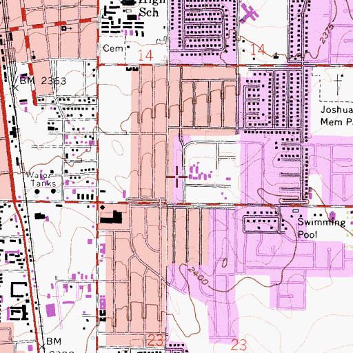 Topographic Map of El Dorado Elementary School, CA