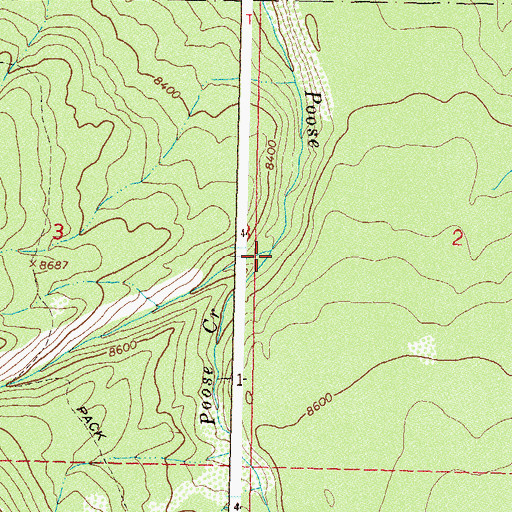 Topographic Map of Rough Creek, CO