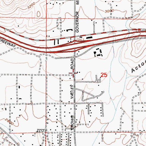 Topographic Map of High Desert School, CA