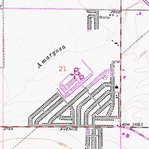 Topographic Map of Juniper Middle School (historical), CA