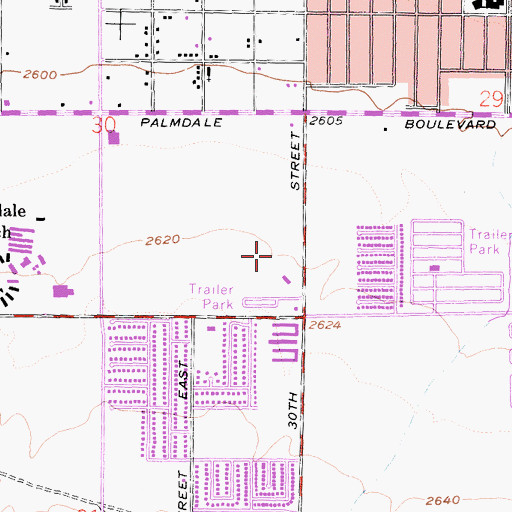 Topographic Map of McAdam Park, CA