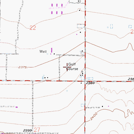 Topographic Map of Meadowlark Golf Course (historical), CA