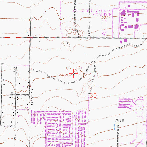 Topographic Map of Nancy Cory Elementary School, CA