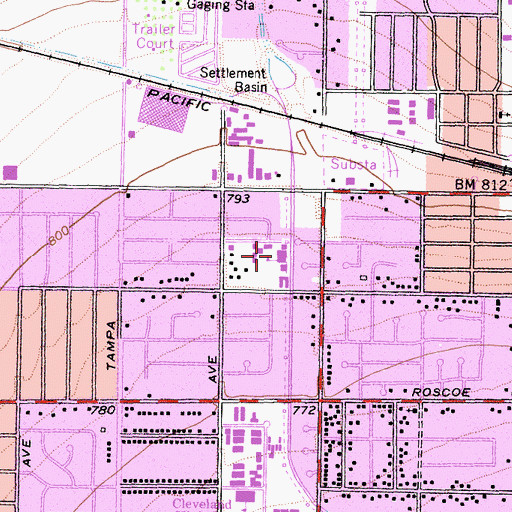 Topographic Map of Napa Elementary School, CA