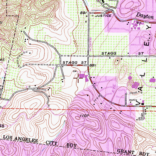 Topographic Map of Pomelo Elementary School, CA
