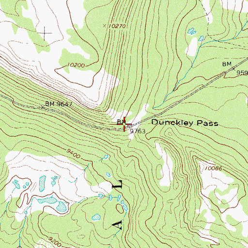 Topographic Map of Dunckley Pass, CO