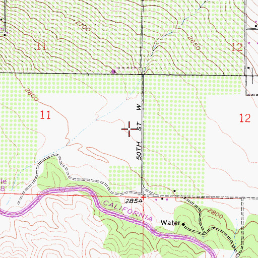 Topographic Map of Rancho Vista, CA