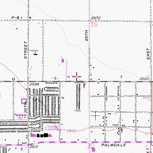 Topographic Map of Sierra Paloma High School, CA