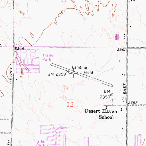 Topographic Map of Sterks Ranch Airport (historical), CA