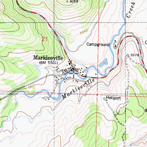 Topographic Map of Alpine County Law Library, CA