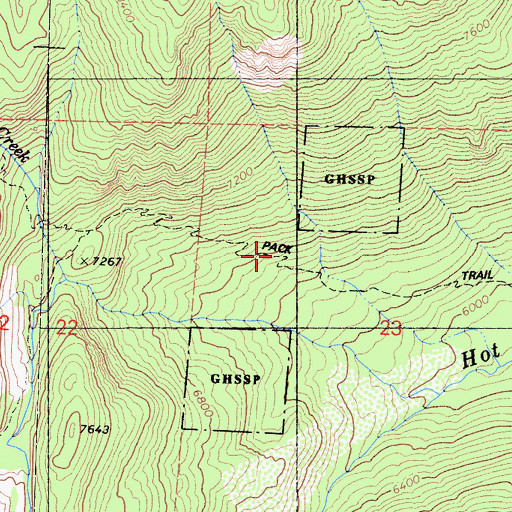 Topographic Map of Burnside Lake Trail, CA