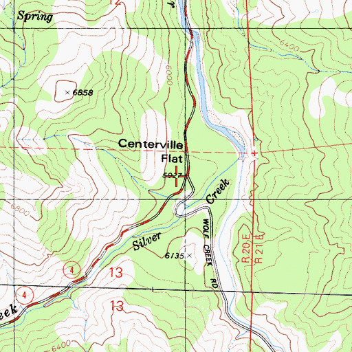 Topographic Map of Centerville (historical), CA