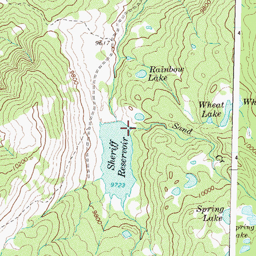 Topographic Map of Sand Creek, CO