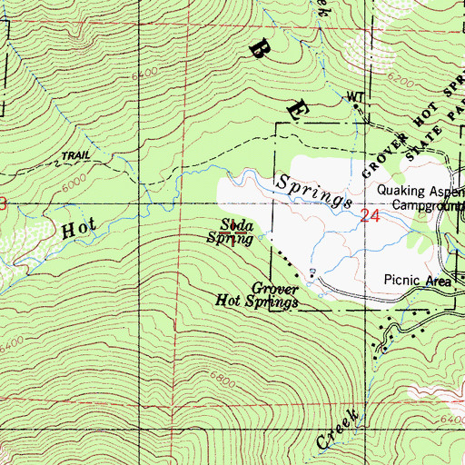 Topographic Map of Sawmill Creek Trail, CA