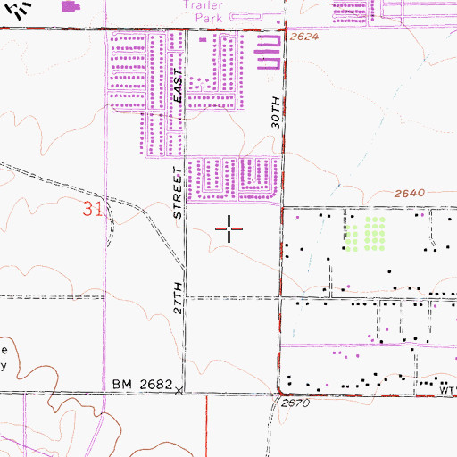 Topographic Map of Palmdale Park, CA