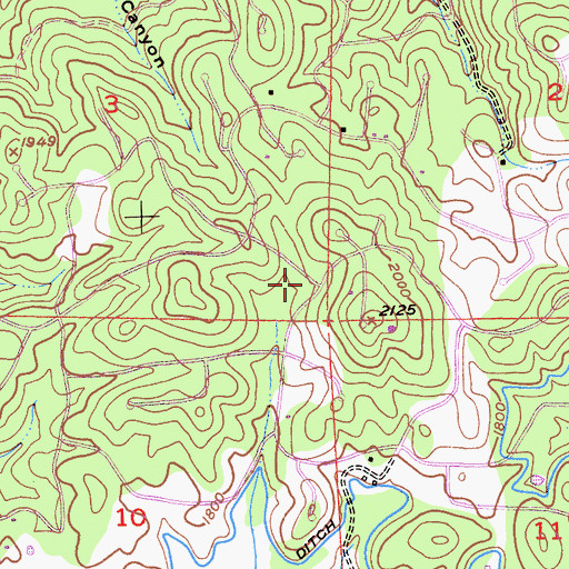 Topographic Map of Auburn Lake Trails, CA