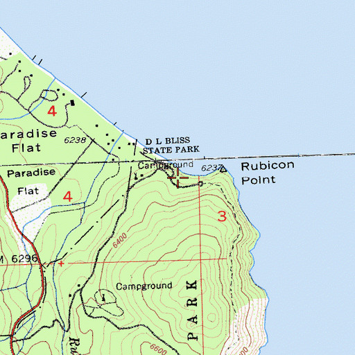 Topographic Map of Calawee Cove Beach, CA