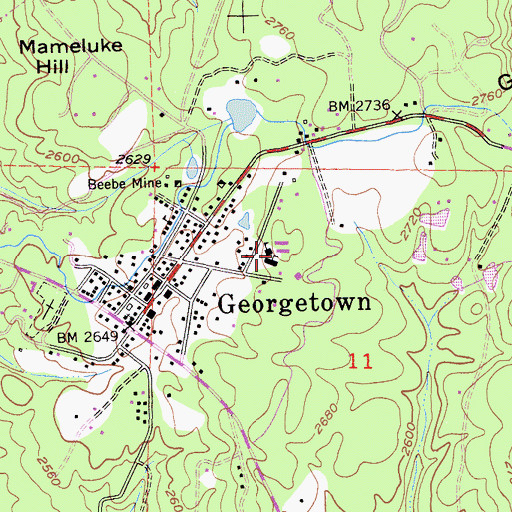 Topographic Map of Divide Continuation High School, CA