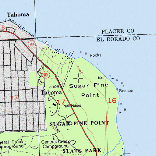 Topographic Map of Edward F Dolder Nature Trail, CA