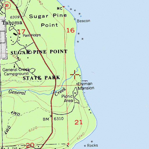Topographic Map of General Phipps Cabin, CA
