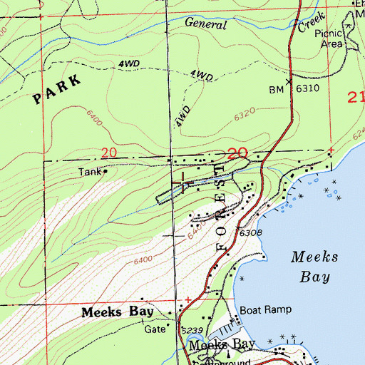 Topographic Map of Glenridge Park, CA
