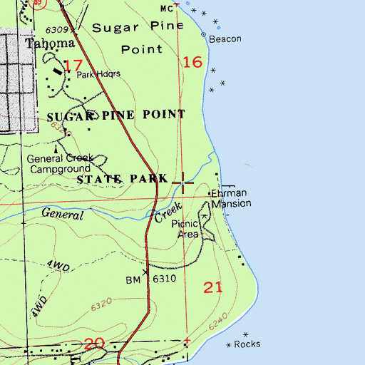 Topographic Map of Ice House, CA