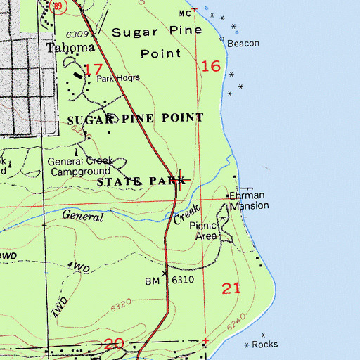 Topographic Map of Rod Beaudry Trail, CA