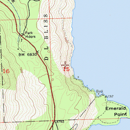 Topographic Map of Rubicon Trail, CA