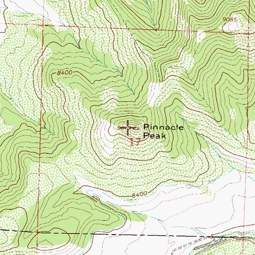 Topographic Map of Pinnacle Peak, CO