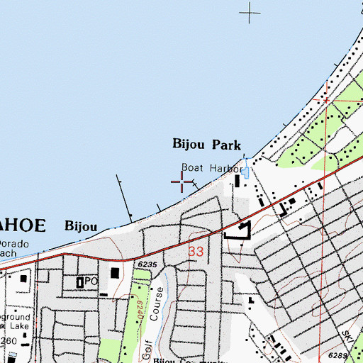 Topographic Map of Ski Run Marina, CA