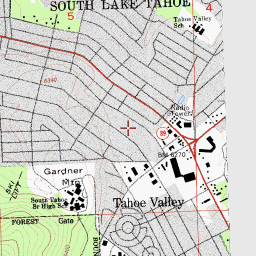Topographic Map of South Shore Christian Assembly Church, CA