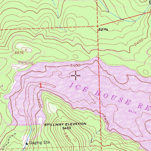 Topographic Map of Strawberry Flat, CA