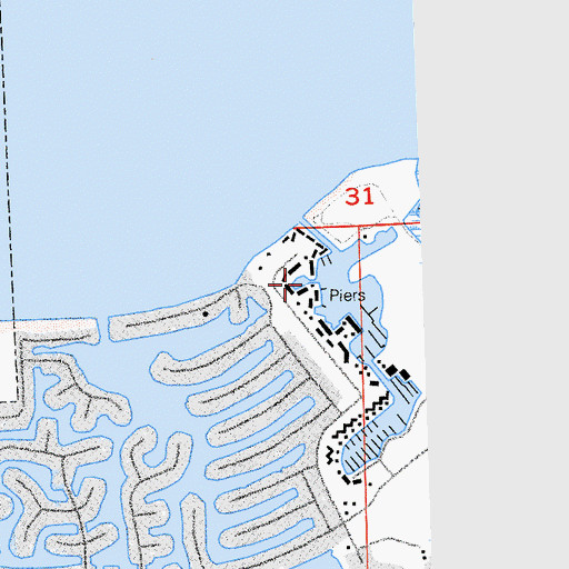 Topographic Map of Tahoe Keys Marina, CA