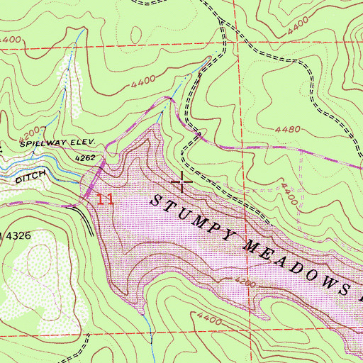 Topographic Map of Vista Camp, CA