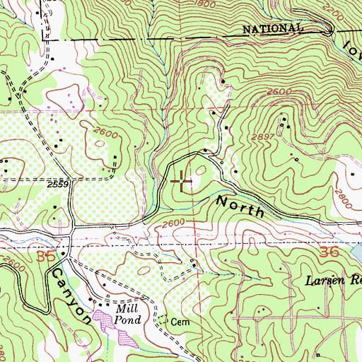 Topographic Map of Barsotti Ranch, CA