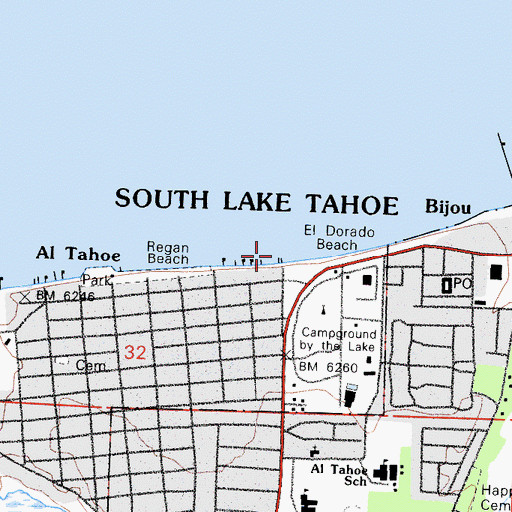 Topographic Map of Beachcomer Marina, CA