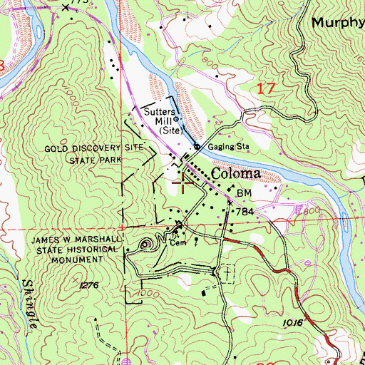 Topographic Map of Beer Garden Picnic Area, CA
