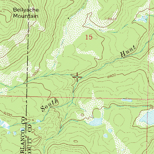Topographic Map of Mill Creek, CO