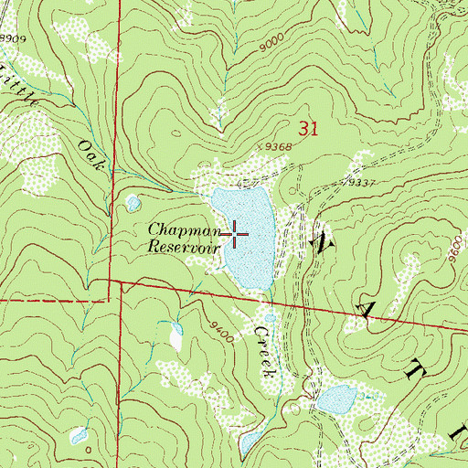 Topographic Map of Chapman Reservoir, CO