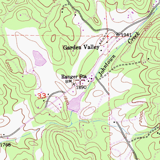 Topographic Map of Garden Valley California Division of Forestry Station, CA