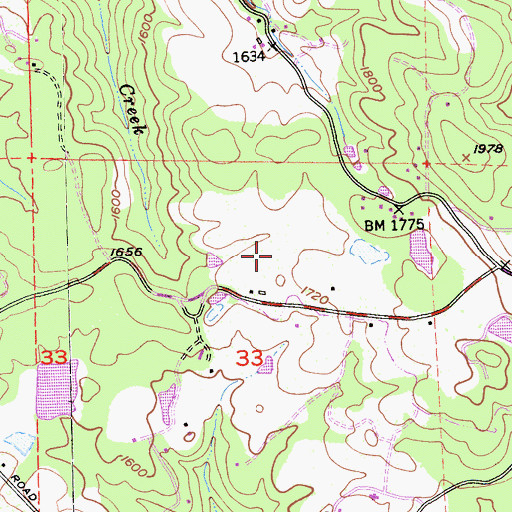 Topographic Map of Gold Hill Nursery, CA