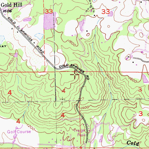 Topographic Map of Gold Trail Elementary School, CA